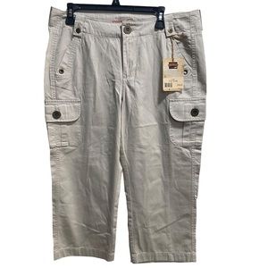 Lee Riders Copper Collection Khaki Cargo Capris NWT‎ size 13M